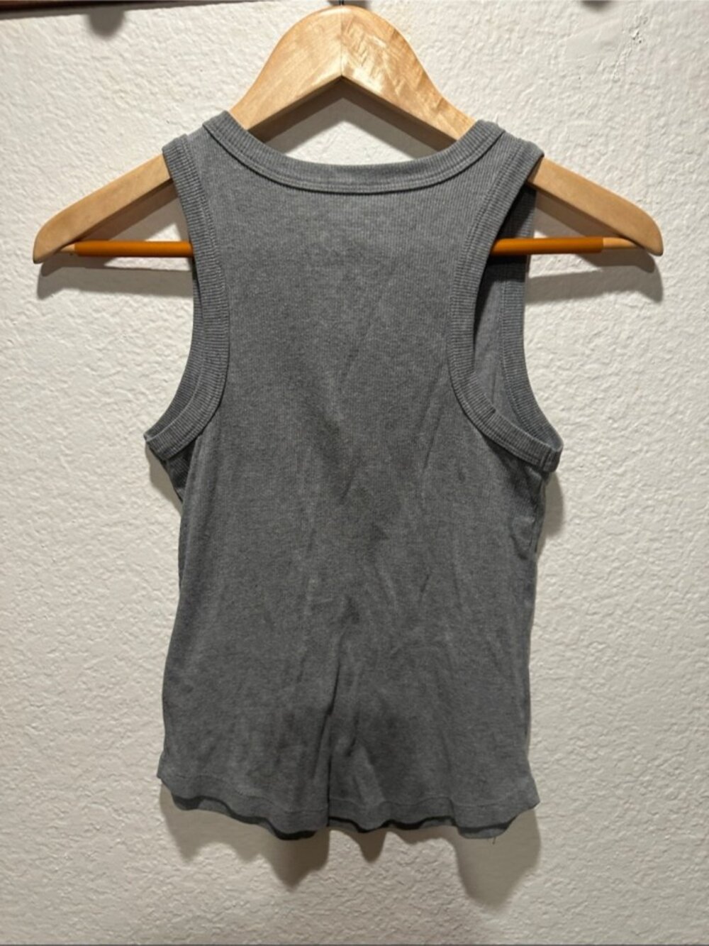 Gray Ribbed‎ Tank Top - Picture 2 of 3